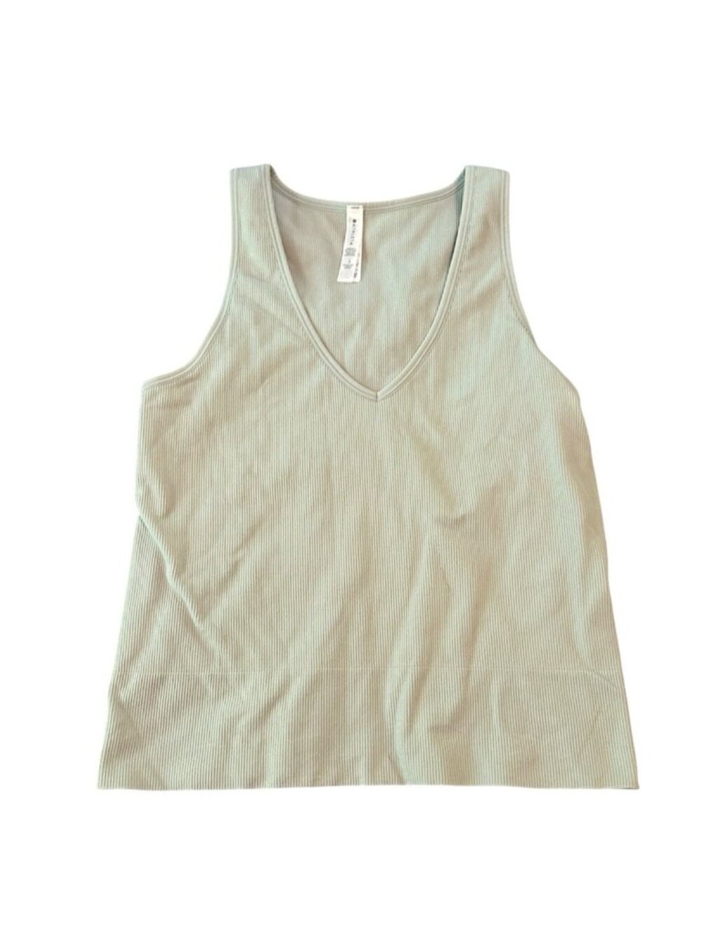 Athleta Womens Aurora Tank Camisole Gray L Athletic Workout Ribbed Running Sport